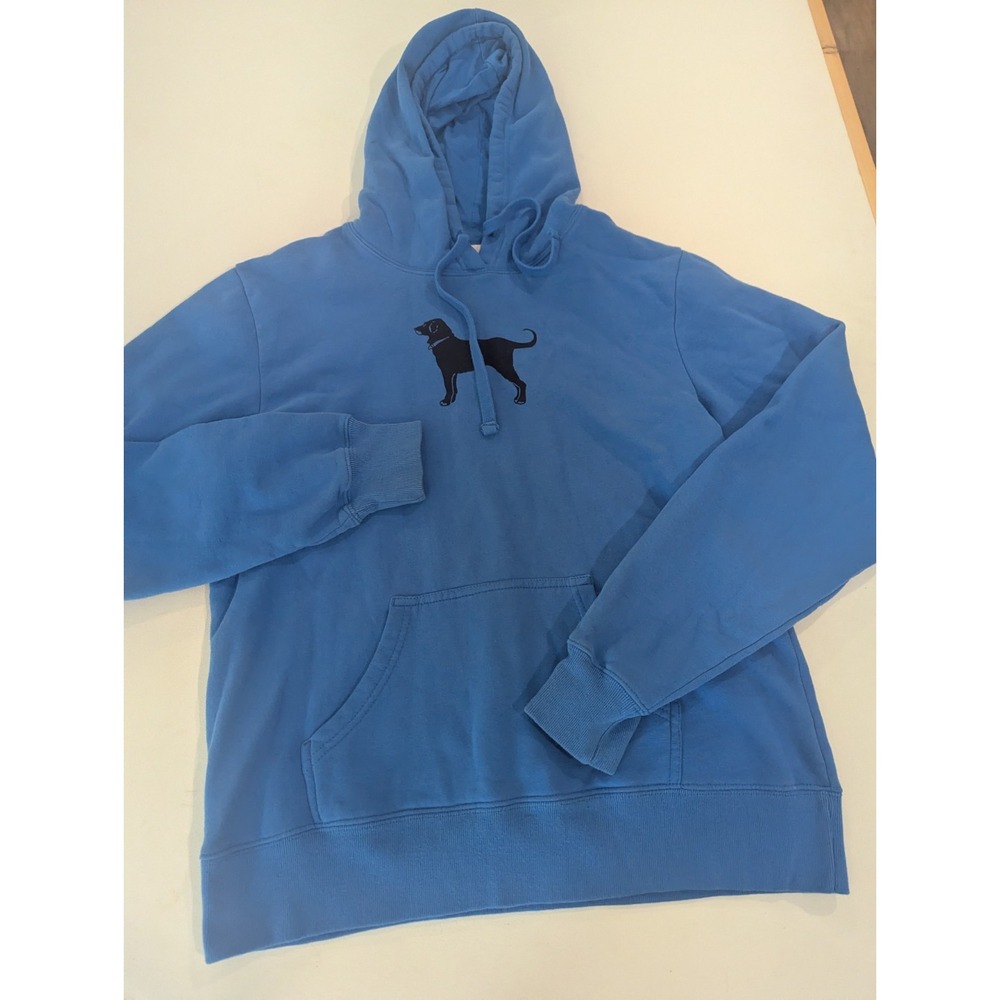 The Black Dog Classic Heavyweight Hoodie Sweatshirt Mens Large Blue